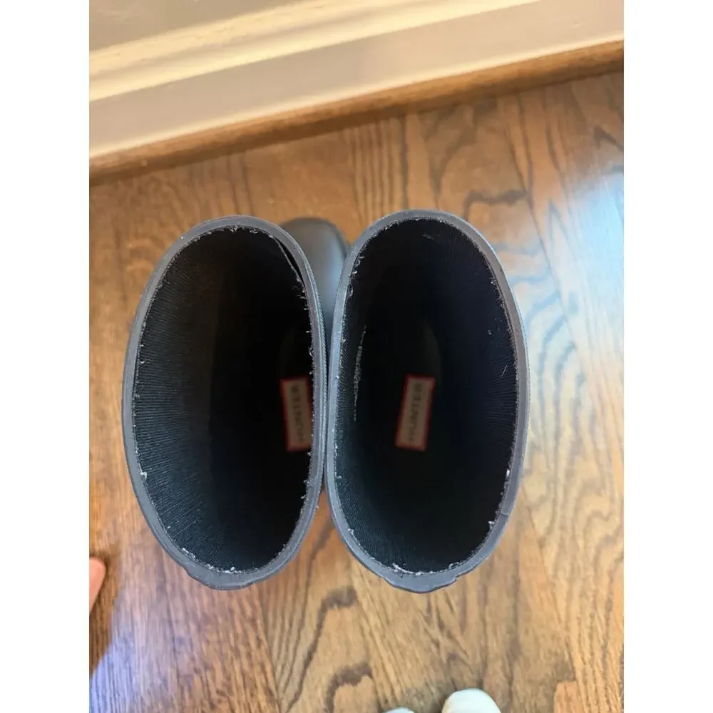 Hunter Kids First Classic Rain Boots in black Size 9 Us
